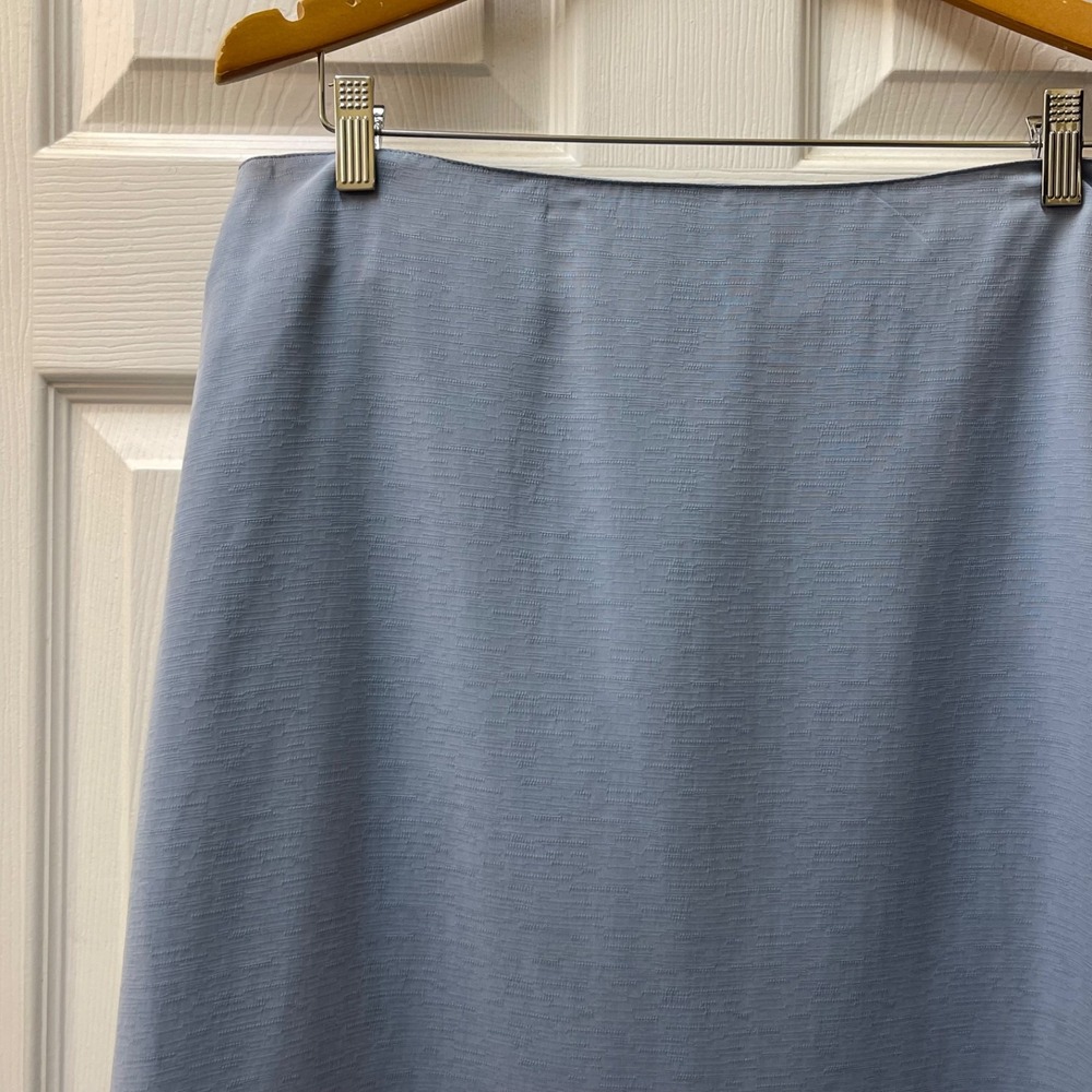 Vintage Tommy Bahama Women's 14 Textured‎ Silk Light Blue Knee Length Skirt